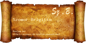 Szomor Brigitta névjegykártya